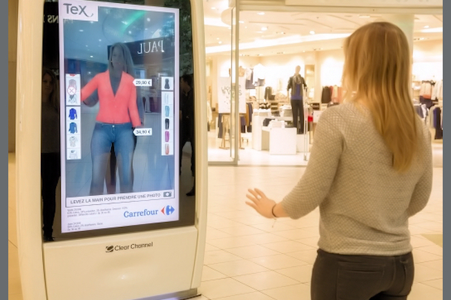 Cabines d&rsquo;essayage virtuel en test chez Carrefour jusqu’au 25 mars