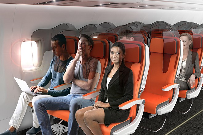 Des parois transparentes proposées pour protéger les passagers à bord des avions